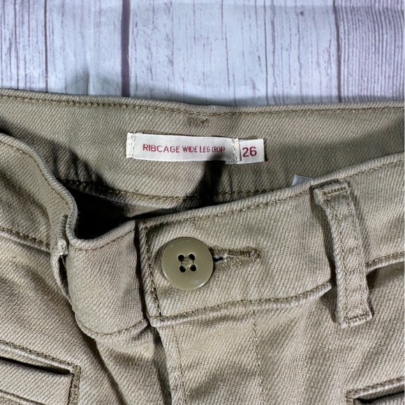 Women’s Levi’s Ribcage Wide Leg Cropped Pants Size 26 x 26 - Picture 5 of 9